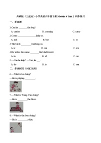 外研版 (三年级起点)六年级下册Unit 2 The apples are falling down the stairs当堂达标检测题