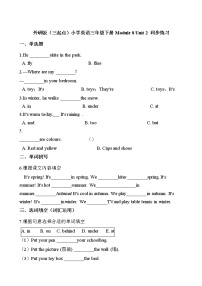 小学英语外研版 (三年级起点)三年级下册Module 8Unit 2  Daming flies a kite in the park.同步测试题