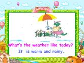 人教小学英语二年级Unit 2 Weather Lesson 1 课件3