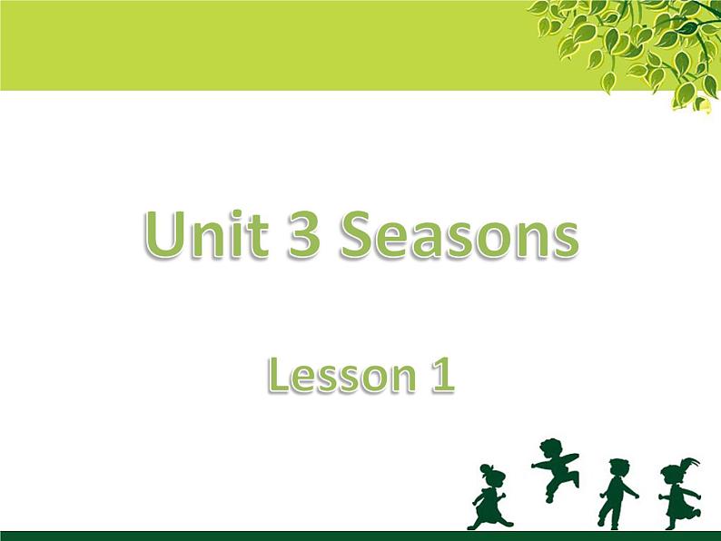 人教小学英语二年级Unit 3 Seasons Lesson 1 课件 101