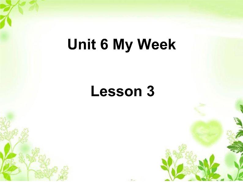 人教小学英语二年级Unit 6 My Week Lesson 3 课件301