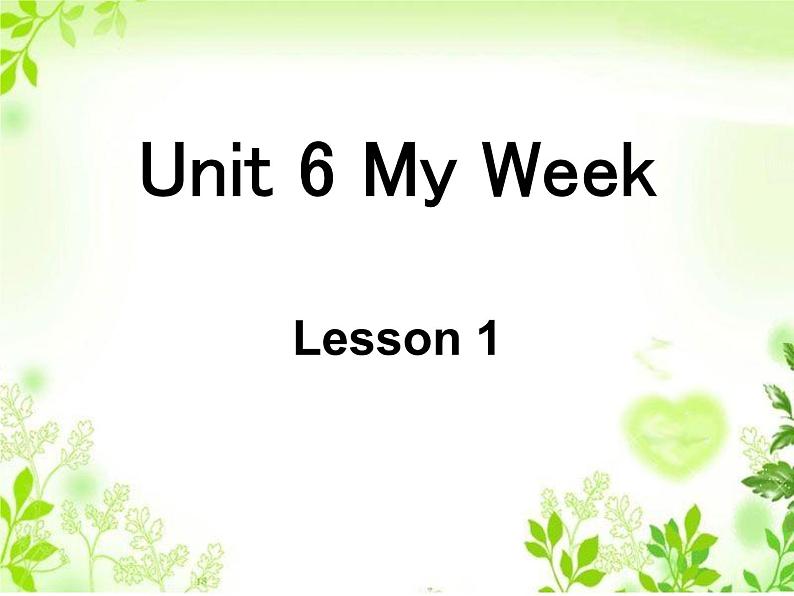 人教小学英语二年级Unit 6 My Week Lesson 1 课件 101