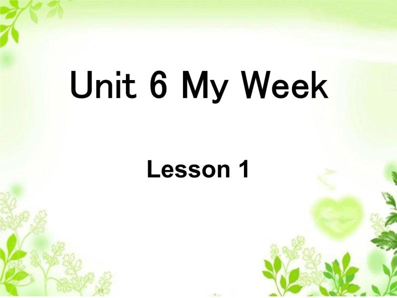 人教小学英语二年级Unit 6 My Week Lesson 1 课件 101