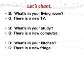 人教精通版小學(xué)英語四下 Unit1 Welcome to my new home!(Lesson5) 課件