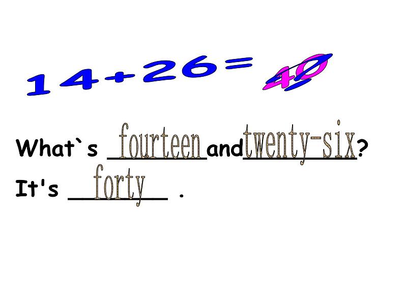 人教精通版小学英语四下 Unit2 There are forty students in our class.(Lesson9) 课件08