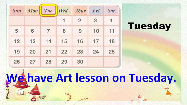 人教精通版小学英语四下 Unit4 There are seven days in a week.(Lesson20) 课件03