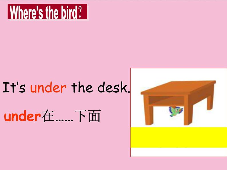 译林版小学英语三下 Unit4 Where's the bird？(第1课时) 课件06