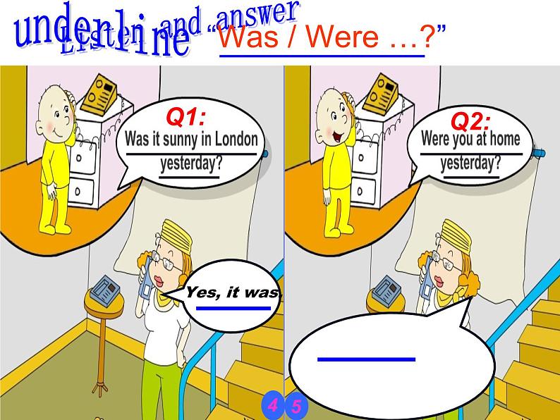 四年级英语下册课件-Module 6 Unit 1 Were you at home yesterday （8）-外研版（三起）04