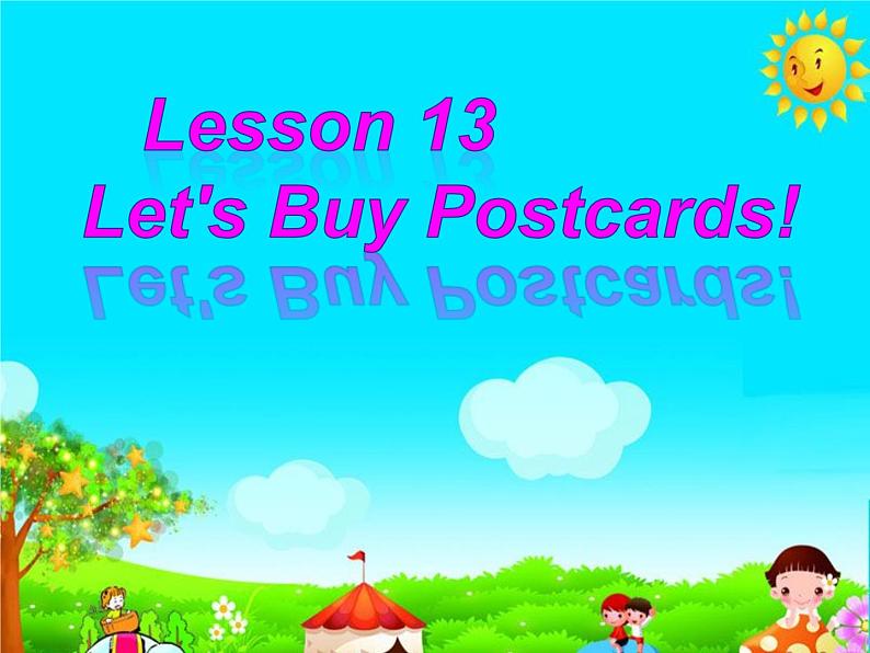 五年级下册英语课件－13 Let 's Buy Postcards ｜冀教版（三起）第1页