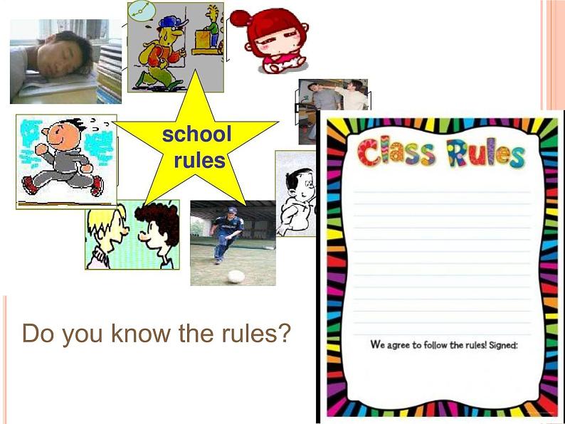 人教精通版小学英语五下 Unit3 We should obey the rules.(Lesson13) 课件第3页