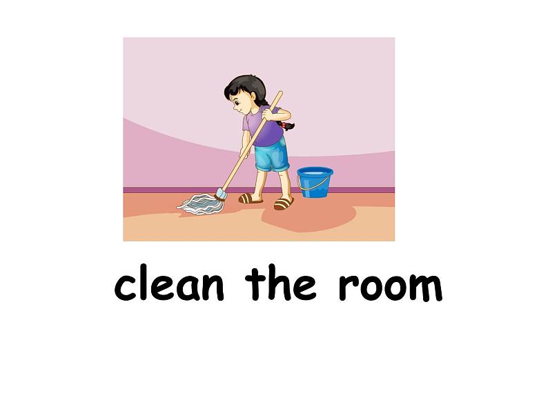 人教精通版小学英语五下 Unit5 I'm cleaning my room.(Lesson25) 课件05