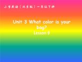 一年级下册英语课件－Unit3 What colour is you bag Lesson9 ｜北京课改版