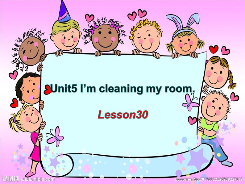 人教精通版小学英语五下 Unit5 I'm cleaning my room.(Lesson30) 课件01