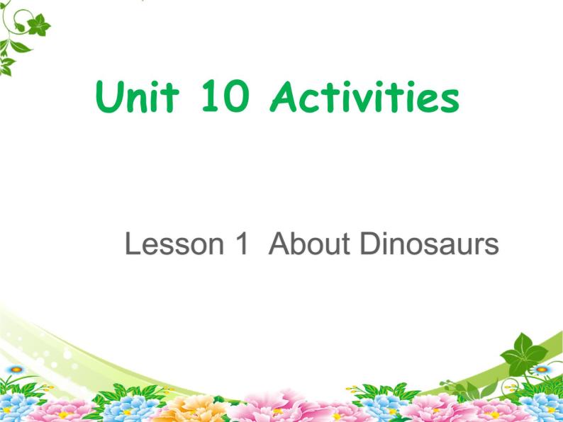 北师大版五下英语 Unit10 Activities Lesson1 课件01