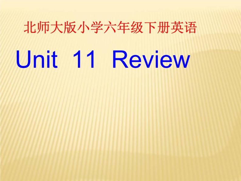 北师大版六下英语 Unit11 Review 课件01