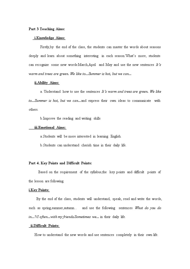 陕旅版小学英语五下 Unit2 Spring Is Coming！partB 教案02