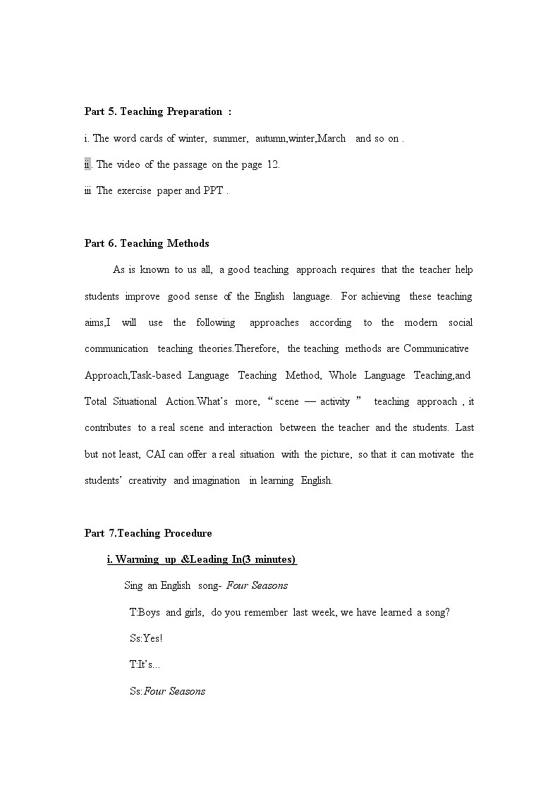 陕旅版小学英语五下 Unit2 Spring Is Coming！partB 教案03