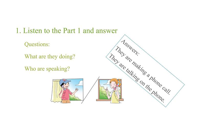 陕旅版小学英语六下 Unit1 May I Speak to Kitty？ partB 课件06