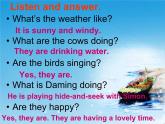 外研版（三起）小学英语六下 Module3 Unit2 The cows are drinking water. 课件