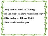 外研版（三起）小学英语五下 M3 U2 Sam ate four hamburgers. 课件