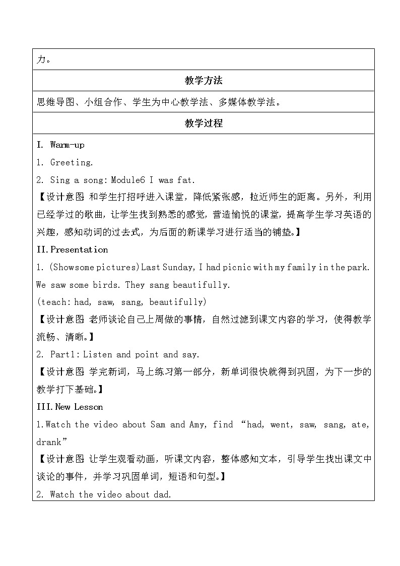 外研版（三起）小学英语四下 M8 U1 They sang beautifully. 教案02