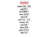 人教版PEP英语四年级下册Unit5 My clothes复习课件