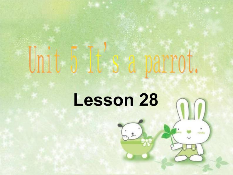 人教精通版英语三下 Unit5 It's a parrot.(Lesson28) 课件01