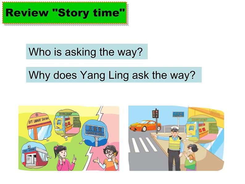 译林版小学英语五下 Unit3 Asking the way(第3课时) 课件第2页