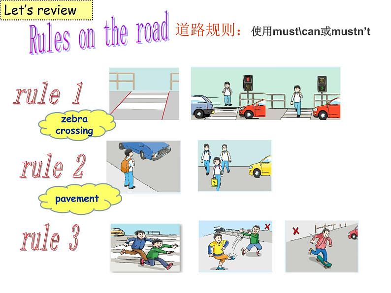 译林版小学英语六下 Unit4 Road safety(第3课时) 课件第2页