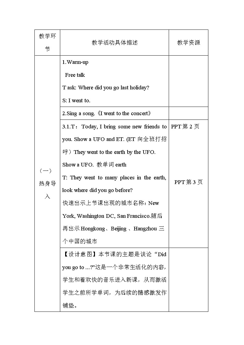 外研版（三起）小学英语四下 M9 U2 Did you have a nice holiday？ 教案第2页