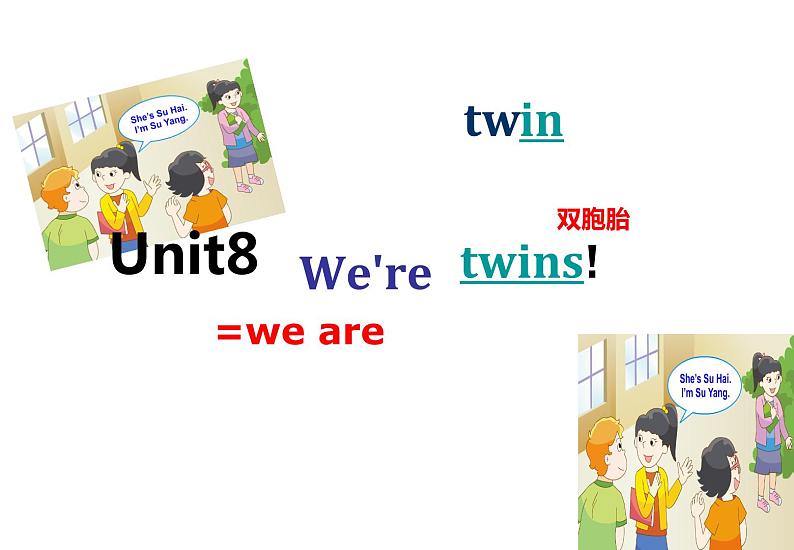 译林版小学英语三下 Unit8 We're twins!(第1课时) 课件01