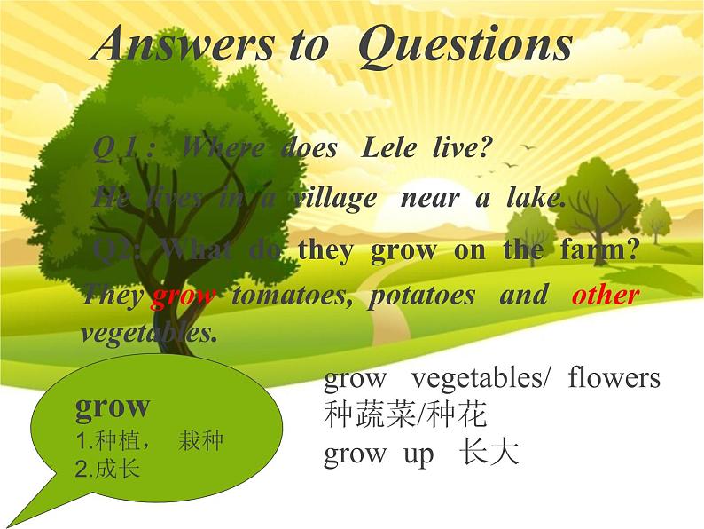 陕旅版小学英语五下 Unit4 He Lives in a Village partC 课件第5页