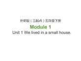 外研版（三起）小学英语五下 M1 U1 We lived in a small house. 课件