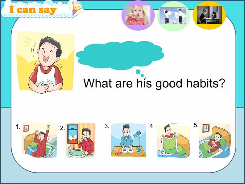 译林版（三起）小学英语六下 Unit2 Good habits(第2课时） 课件第2页