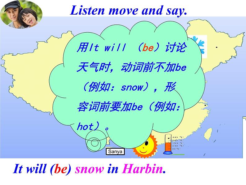 外研版（三起）小学英语六下 Module2 Unit2 It will snow in Harbin. 课件07