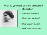 外研版（三起）小学英语六下 Module7 Unit2 She couldn't see or hear. 课件