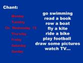 外研版（三起）小學(xué)英語(yǔ)四下 M3 U2 On Monday I'll swimming. 課件