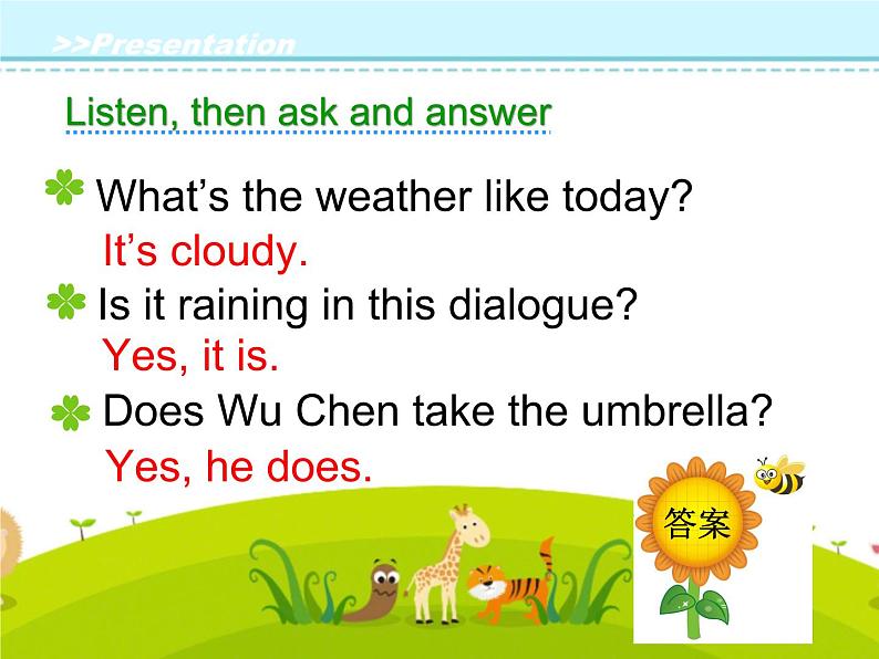 陕旅版小学英语五下 Unit5 What 's the Weather like Today？ partB 课件第5页