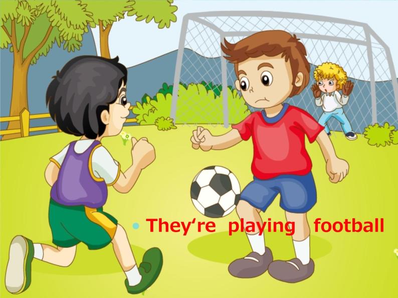 人教精通版小学英语五下 Unit6 We are watching the games.(Lesson36) 课件03