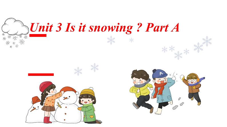 陕旅版小学英语四下 Unit3 Is It snowing？partA 课件第1页