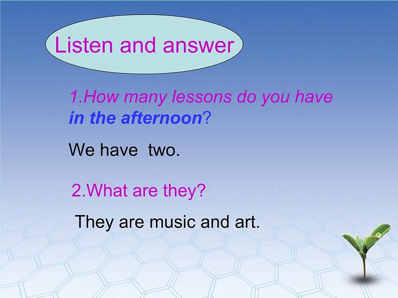 人教精通版小学英语四下 Unit3 What subject do you like best？(Lesson14) 课件07