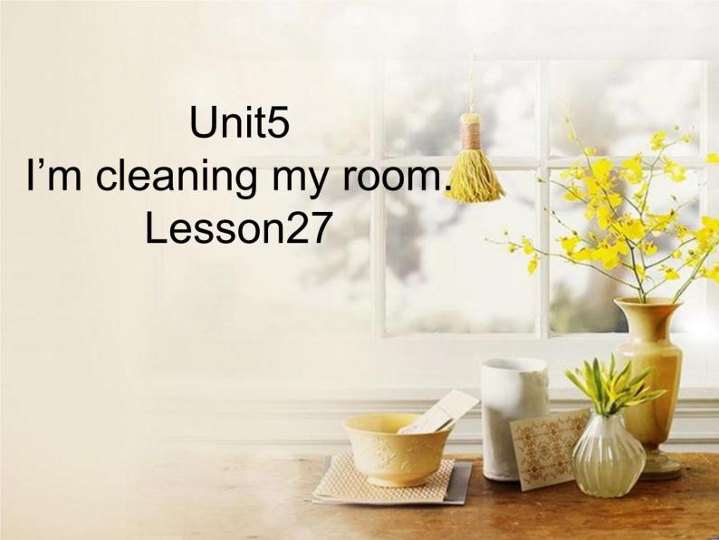 人教精通版小学英语五下 Unit5 I'm cleaning my room.(Lesson27) 课件01