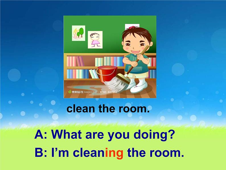 人教精通版小学英语五下 Unit5 I'm cleaning my room.(Lesson25) 课件04