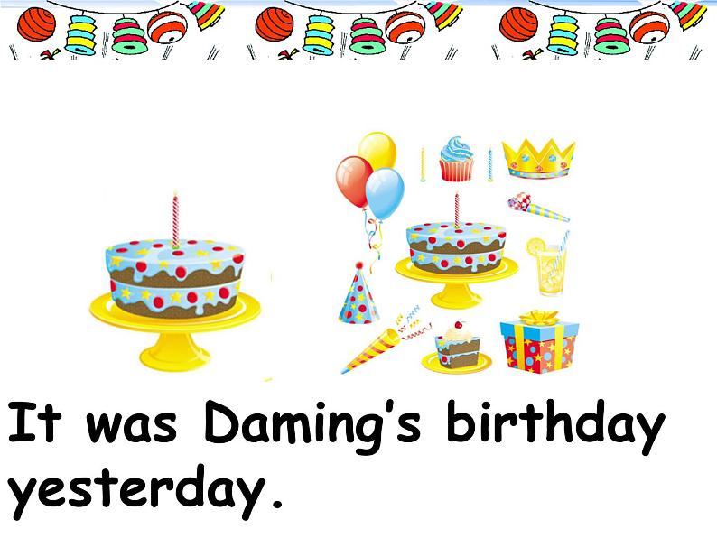 六年级英语下册课件-Module 6 Unit 1 It was Daming 's birthday yesterday35-外研版(三起)第2页