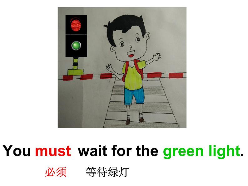 人教精通版小学英语五下 Unit3 We should obey the rules.(Lesson18) 课件第8页