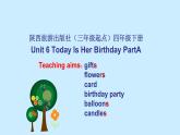 陕旅版小学英语四下 Unit6 Today is her birthday partA 课件