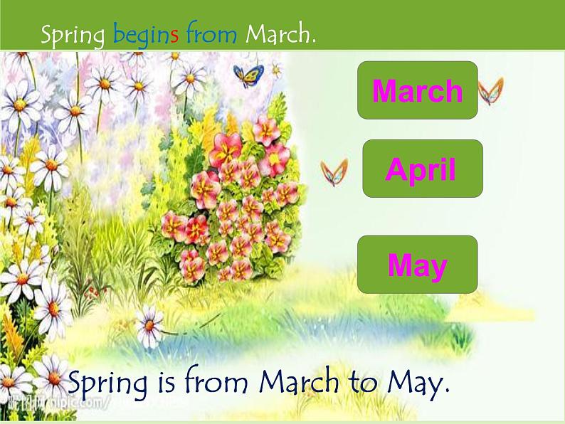 陕旅版小学英语五下 Unit3 Spring Begins From March partB 课件07