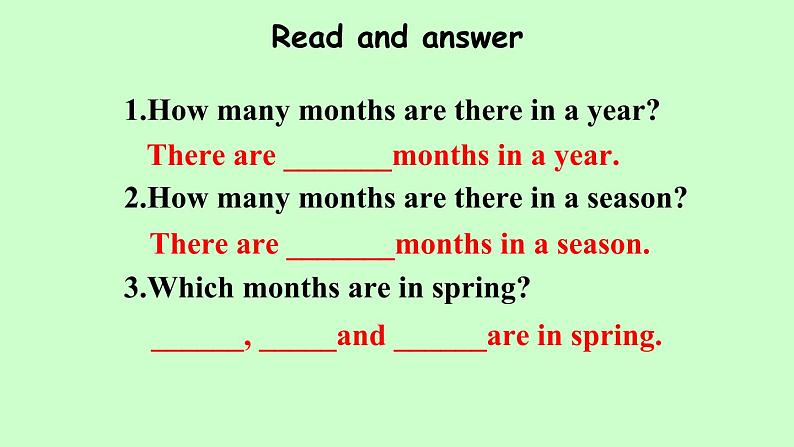 陕旅版小学英语五下 Unit3 Spring Begins From March partA 课件第2页