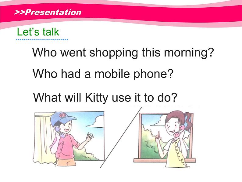 陕旅版小学英语六下 Unit1 May I Speak to Kitty？ partB 课件第3页