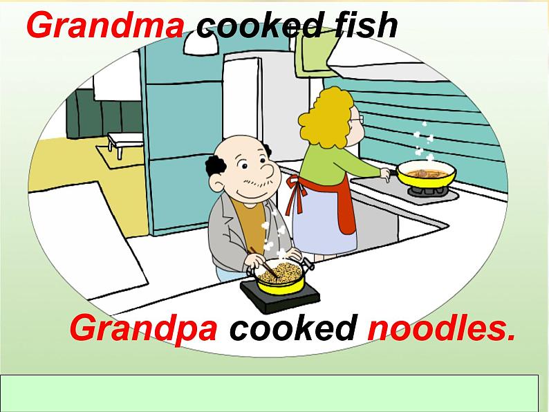 外研版（三起）小学英语四下 M7 U2 Grandma cooked fish. 课件第8页